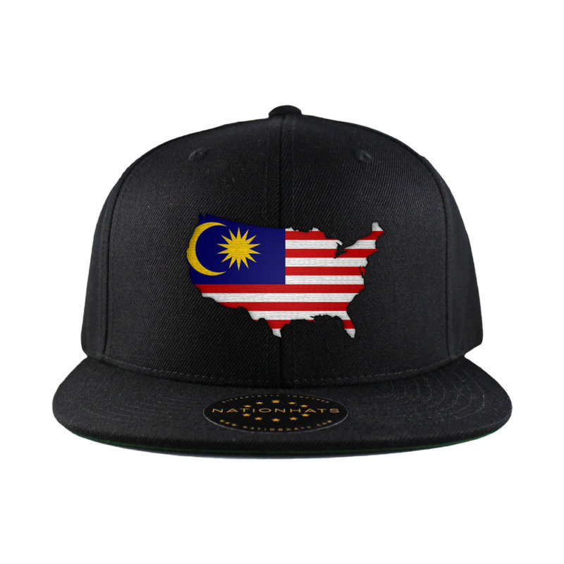 Malaysian American MapFlag™ | 6-Panel Snapback Cap