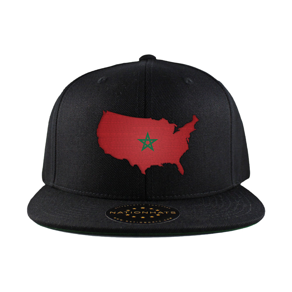 Moroccan American MapFlag™ | 6-Panel Snapback Cap | Nationhats