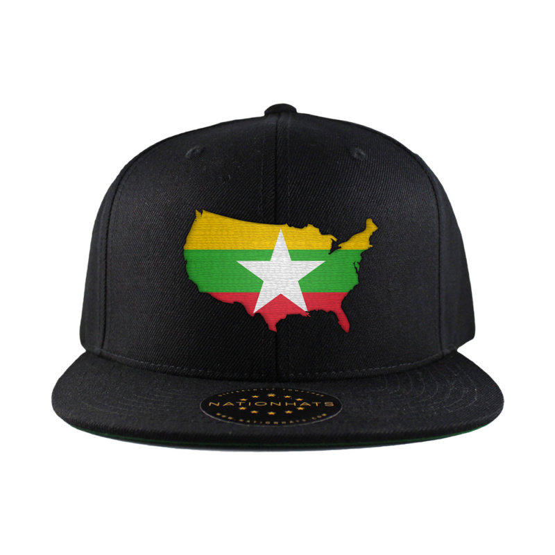 Myanmarian American MapFlag™ | 6-Panel Snapback Cap