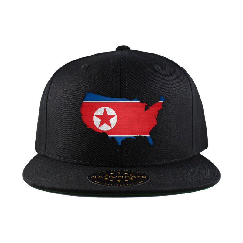 North Korean American MapFlag™ | 6-Panel Snapback Cap