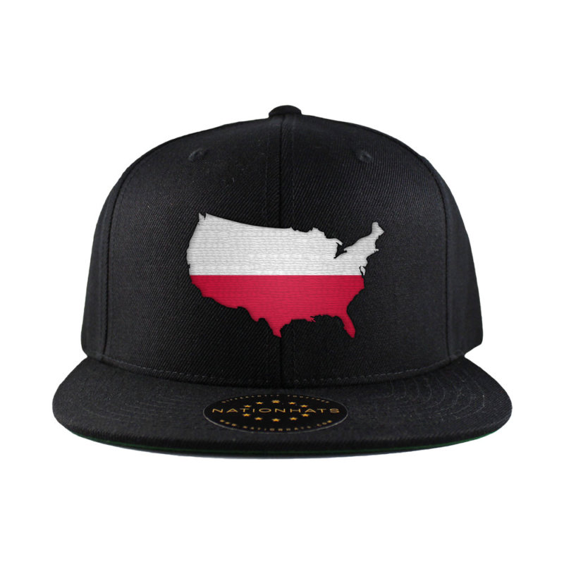 Polish American MapFlag™ | 6-Panel Snapback Cap