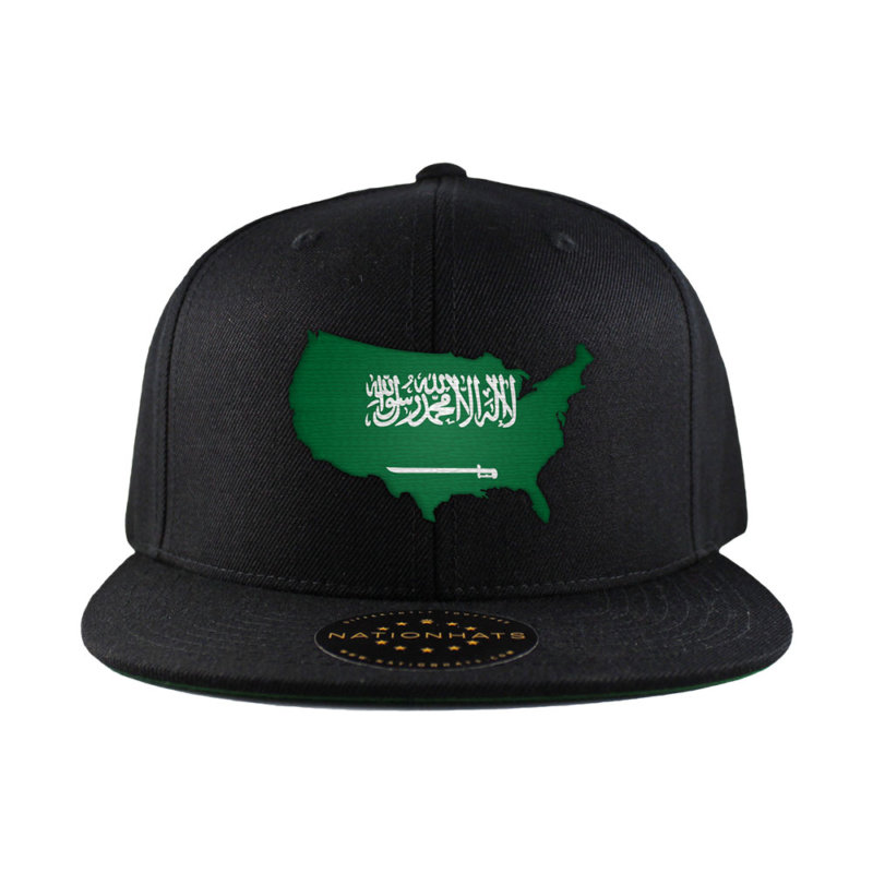 Saudi American MapFlag™ | 6-Panel Snapback Cap