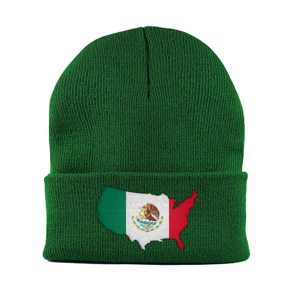 Mexican American MapFlag™ | Cuffed Knit Beanie Hat