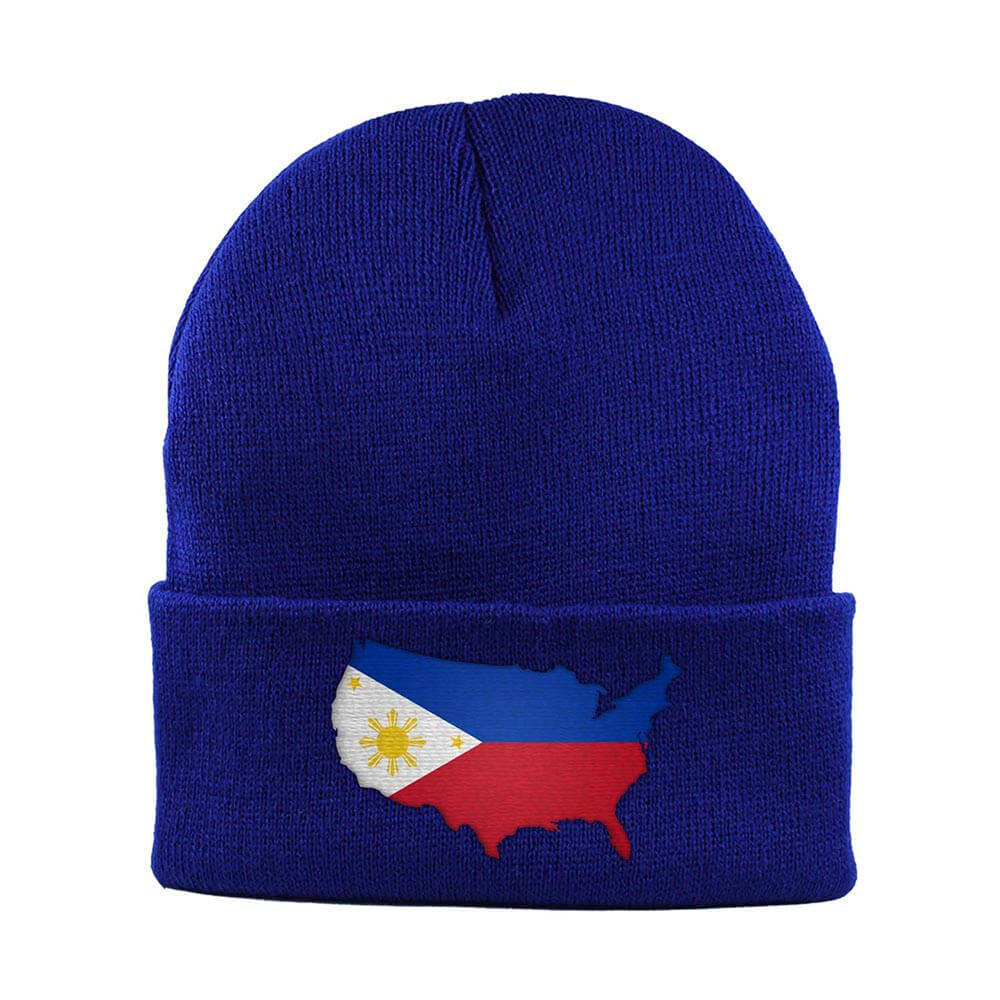 Filipino American MapFlag™ | Cuffed Knit Beanie Hat
