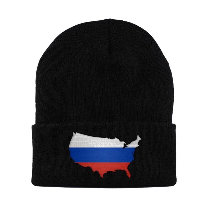 Russian American MapFlag™ | Cuffed Knit Beanie Hat